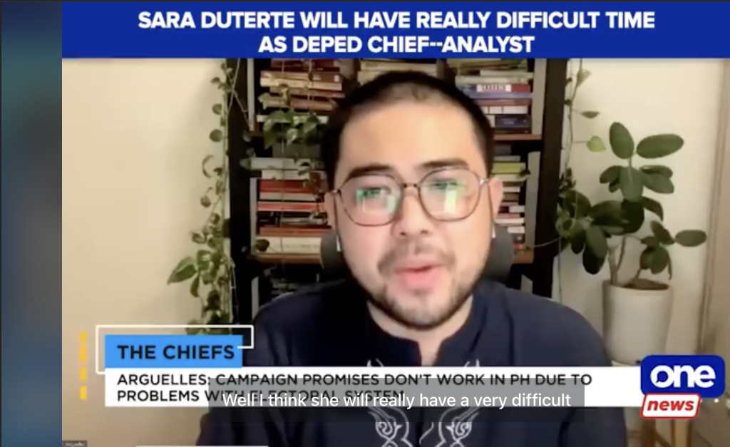VP-elect Sara Duterte will have difficulties as DepEd Chief